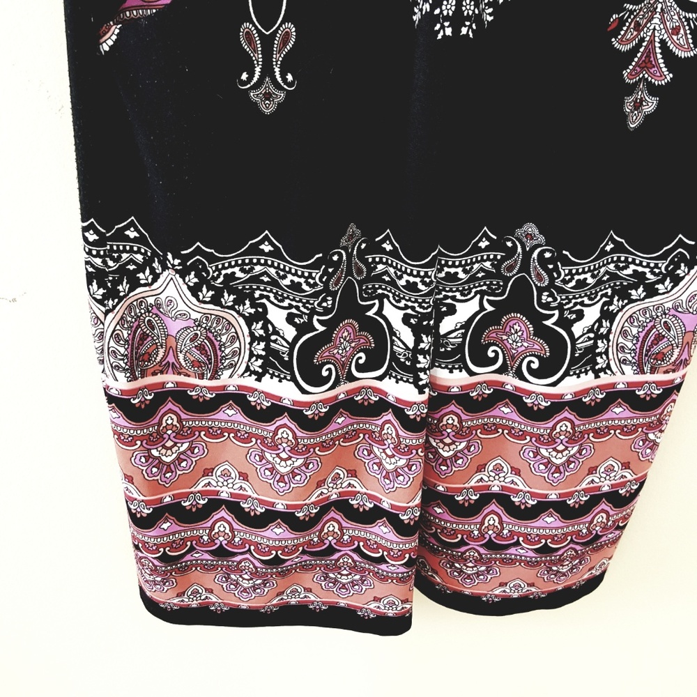 London Times // Black & Pink Paisley Shift Dress - Picture 5 of 6
